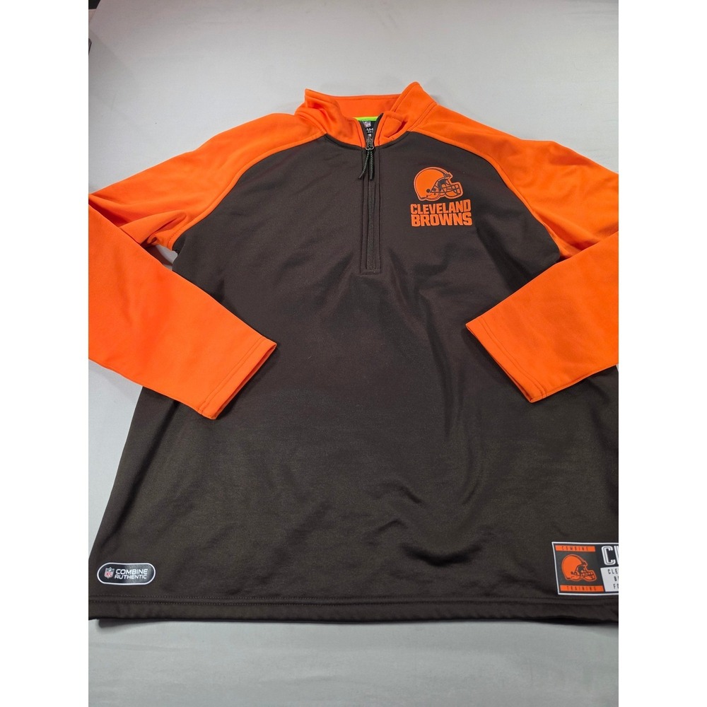 NFL Team Apparel New Era Cleveland Browns Combine Training 1/4 Zip Pullover XL